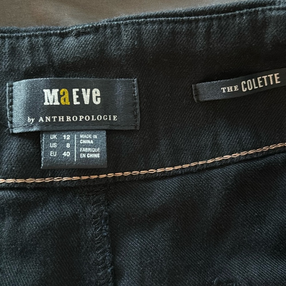Anthropology Linen Colette Cropped Wide-Leg Pants by Maeve